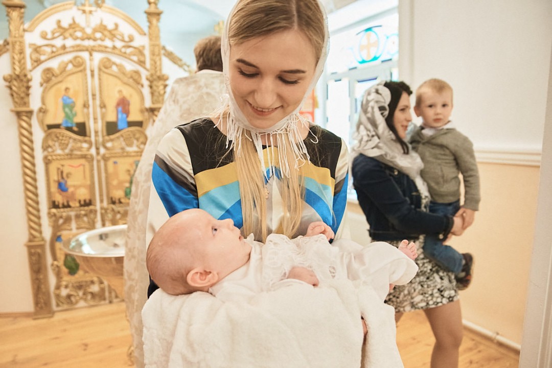 Крещение ребенка в церкви Мозырь ✈ #Sarachuk Фотограф детей 12052018